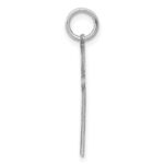 Sterling Silver Rhodium-plated Laser Designed Cross Pendant - Image 2