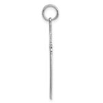 Sterling Silver Rhodium-plated Laser Designed Cross Pendant - Image 2