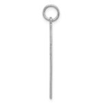 Sterling Silver Rhodium-plated Laser Designed Cross Pendant - Image 2