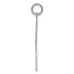 Sterling Silver Rhodium-plated Laser Designed Cross Pendant - Image 2