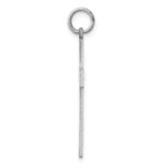 Sterling Silver Rhodium-plated Laser Designed Cross Pendant - Image 2