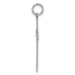 Sterling Silver Rhodium-plated Laser Designed Cross Pendant - Image 2