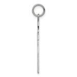 Sterling Silver Rhodium-plated Laser Designed Cross Pendant - Image 2