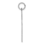 Sterling Silver Rhodium-plated Laser Designed Cross Pendant - Image 2