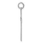 Sterling Silver Rhodium-plated Laser Designed Cross Pendant - Image 2