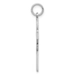 Sterling Silver Rhodium-plated Laser Designed Cross Pendant - Image 2