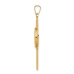 14k Polished Cross with St. Christopher Medal Pendant - Image 2