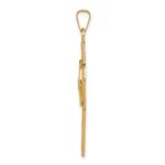 14k Polished Cross with St. Jude Thaddeus Medal Pendant - Image 2