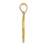 14k Polished and Satin Hollow Our Guardian Angel Medal Charm - Image 2