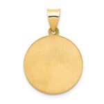 14k Polished and Satin Hollow Our Guardian Angel Medal Charm - Image 4