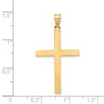 14k Engravable Cross Charm - Image 3