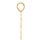 14k Brushed Border Script Number 45 Pendant - Image 2