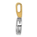14k Two-tone Circle Slide Fits up to 3mm Regular/6mm Fancy or Reversible Omega - Image 2