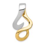 14k Two-Tone Slide Fits up to 10mm Regular/Fancy/Reversible Omega