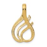 14k Polished Slide Fits up to 4mm Regular/6mm Fancy or Reversible Omega - Image 3