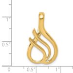 14k Polished Slide Fits up to 4mm Regular/6mm Fancy or Reversible Omega - Image 4