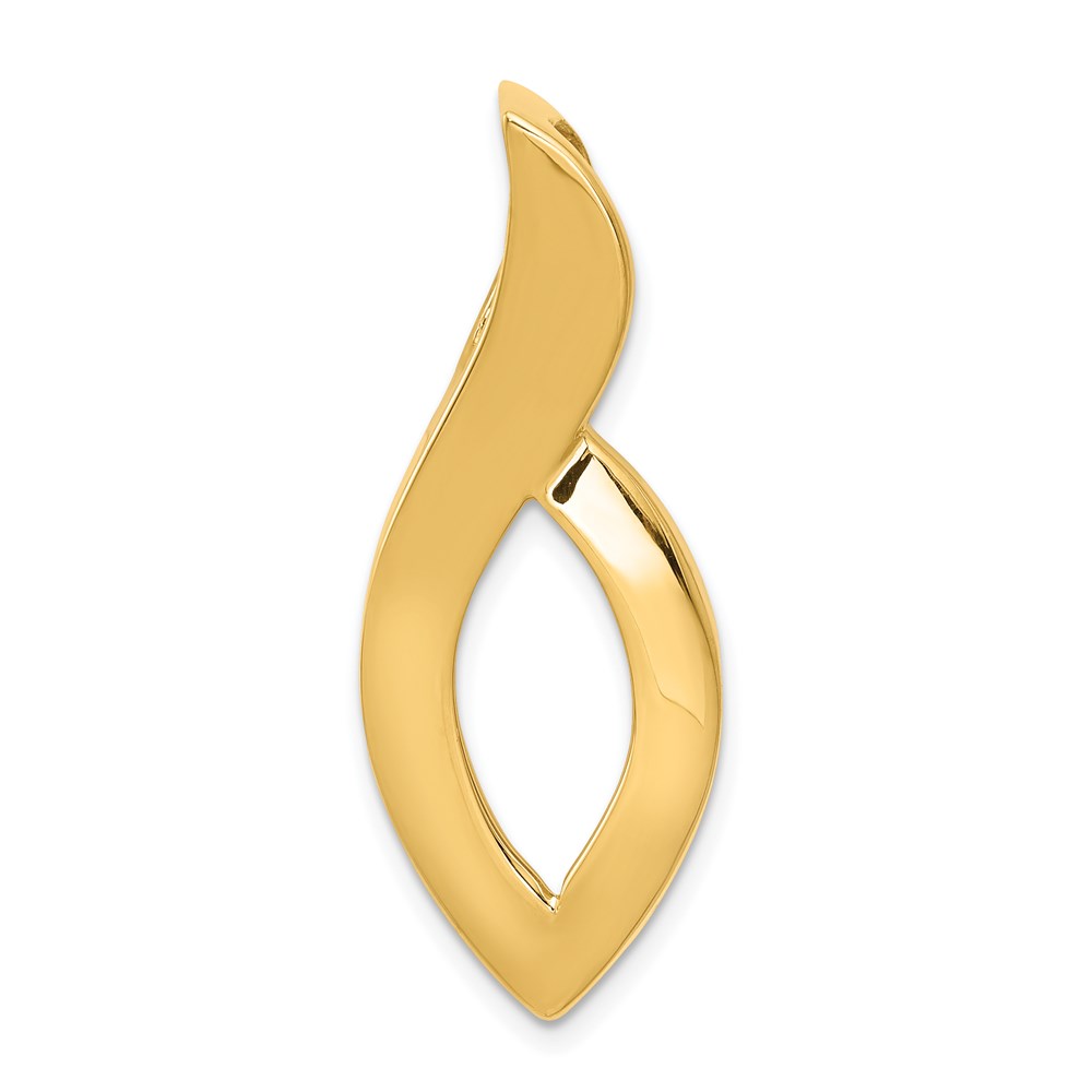 SL335.jpg 14K Polished Slide Fits up to 6mm Regular/8mm Fancy or Reversible Omega - Image 1
