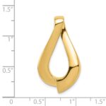 14k Polished Slide Fits up to 8mm Regular/10mm Fancy or Reversible Omega - Image 4