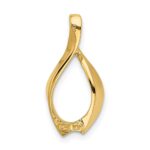 14k Polished Slide Fits up to 2mm Regular/4mm Fancy or Reversible Omega - Image 3