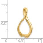 14k Polished Slide Fits up to 2mm Regular/4mm Fancy or Reversible Omega - Image 4