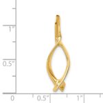 14k Polished Slide Fits up to 2mm Regular/5mm Fancy or Reversible Omega - Image 4