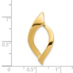 14k Polished Slide Fits up to 8mm Regular/10mm Fancy or Reversible Omega - Image 3