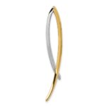 14k Two-Tone Slide Fits up to 10mm Regular/Fancy/Reversible Omega - Image 2
