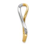 14k Two-tone Polished Slide Fits up to 4mm Regular/6mm Fancy or Reversible Omega - Image 2