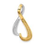 14k Two-tone Polished Slide Fits up to 4mm Regular/6mm Fancy or Reversible Omega - Image 3