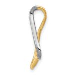 14k Two-tone Slide Fits up to 2mm Regular/4mm Fancy or Reversible Omega - Image 2