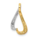 14k Two-tone Slide Fits up to 2mm Regular/4mm Fancy or Reversible Omega - Image 3