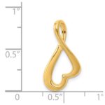 14k Polished Slide Fits up to 2mm Regular/4mm Fancy or Reversible Omega - Image 4