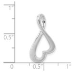 14k White Gold Polished Slide Fits up to 2mm Regular/4mm Fancy or Reversible Omega - Image 4