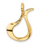 14k Polished Slide Fits up to 2mm Regular/3mm Fancy or Reversible Omega - Image 3