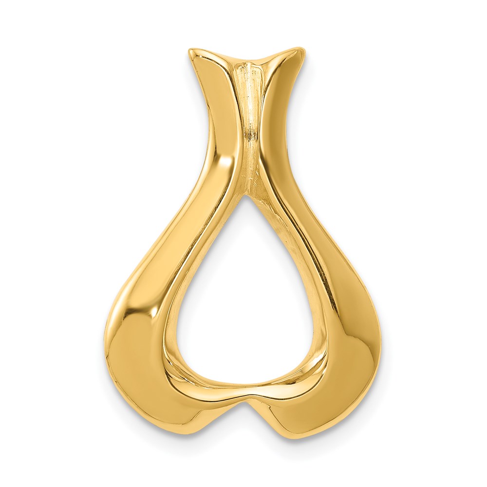 SL578.jpg 14k Polished Slide Fits up to 2mm Regular/3mm Fancy or Reversible Omega - Image 1