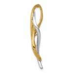 14K Two-Tone Slide Fits up to 4mm Regular/8mm Fancy or Reversible Omega - Image 2