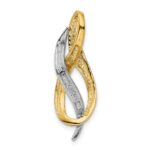 14K Two-Tone Slide Fits up to 4mm Regular/8mm Fancy or Reversible Omega - Image 3