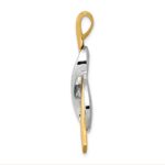 14k Polished Slide Fits up to 2mm Regular/3mm Fancy or Reversible Omega - Image 2