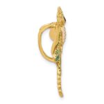 14K Multi-Color Enameled Dragonfly Omega Slide - Image 2