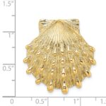 14K Large Lion's Paw Shell Omega Slide - Image 3