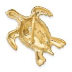 14K Large Polished Sea Turtle Omega Slide - Image 4