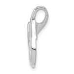 14k White Gold Polished Slide Fits up to 2mm Regular/4mm Fancy or Reversible Omega - Image 2