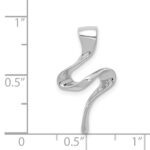 14k White Gold Polished Slide Fits up to 2mm Regular/4mm Fancy or Reversible Omega - Image 3