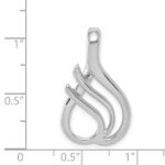 14k White Gold Polished Slide Fits up to 4mm Regular/6mm Fancy or Reversible Omega - Image 3