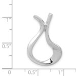 14k White Gold Polished Slide Fits up to 2mm Regular/3mm Fancy or Reversible Omega - Image 3