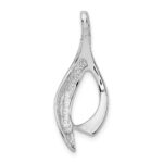 14k White Gold Polished Slide Fits up to 4mm Regular/6mm Fancy or Reversible Omega - Image 4