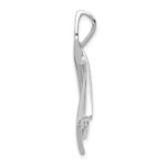 14k White Gold Polished Slide Fits up to 2mm Regular/6mm Fancy or Reversible Omega - Image 2
