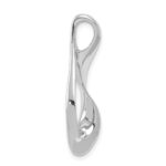 14k White Gold Polished Slide Fits up to 3mm Regular/6mm Fancy or Reversible Omega - Image 2