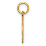 14k Small Brushed Diamond-cut Number 9 Charm - Image 2