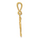 14k Small Brushed Diamond-cut Number 22 Charm - Image 2